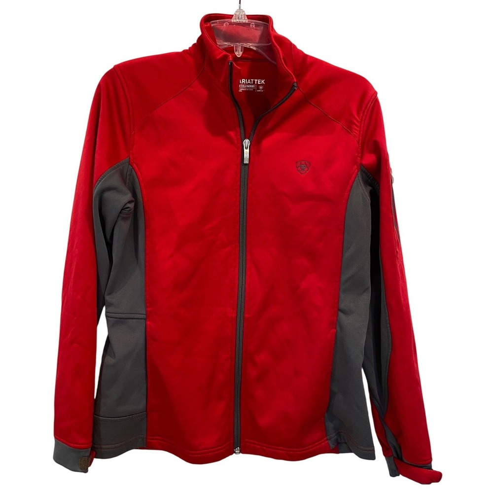 Ariat Women Medium Red AriatTek Cold Series Softshell Full Zip Fleece Jacket